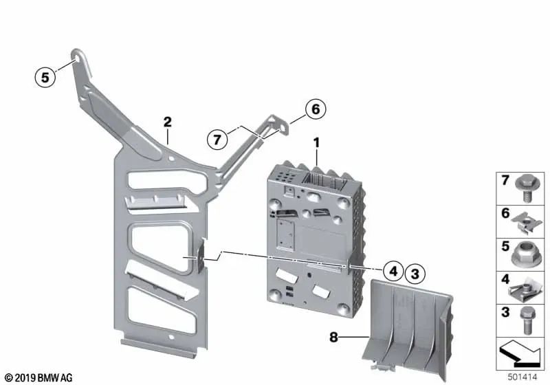Amplificador sistema HiFi OEM 65126841971 para BMW 2' F22, F22 LCI, F87 M2, F87 M2 LCI. Original BMW.