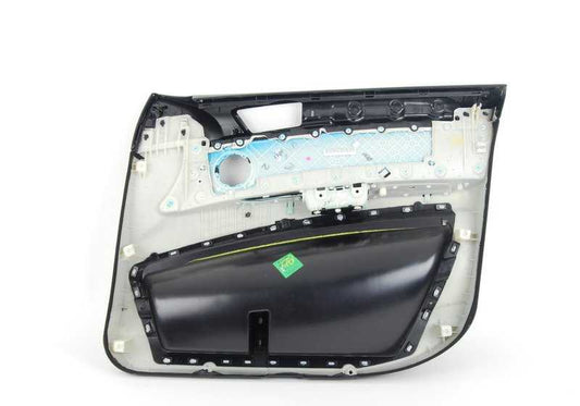 Panel interior puerta delantera izquierda en cuero OEM 51417244895 para BMW X6 E71, E72. Acabado en negro. Pieza original BMW.