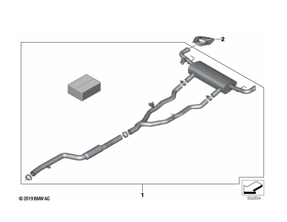 Salidas de escape negras M Performance OEM 18302464505 para BMW G05 X5, G06 X6, G07 X7 (versiones xDrive50i, M50i con paquete M). Mejora deportiva del diseño trasero. Original BMW.