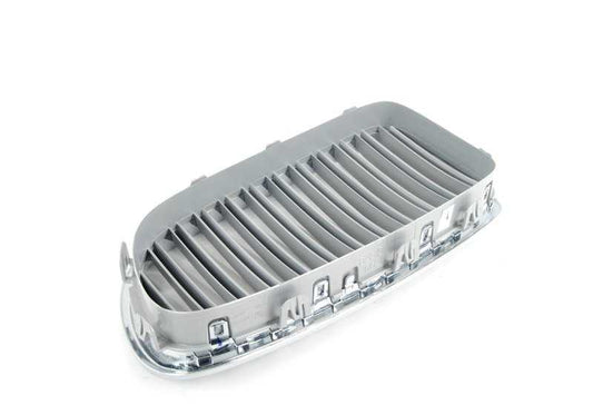 Rejilla decorativa delantera derecha cromada OEM 51137261356 para BMW F10 y F11 (incl. 535Li, 550i, M550d xDrive). Repuesto original BMW.