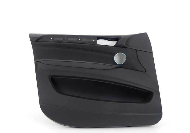 Panel interior puerta delantera izquierda en cuero OEM 51417244895 para BMW X6 E71, E72. Acabado en negro. Pieza original BMW.