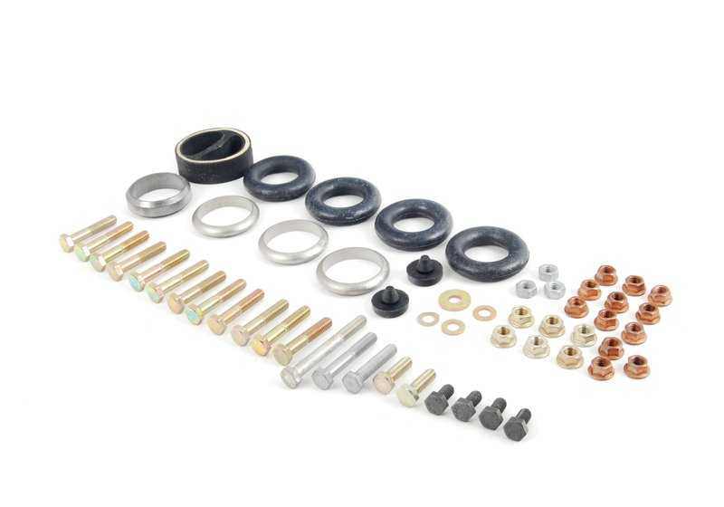 Kit de montaje escape OEM 18211175764 para BMW E21. Original BMW.