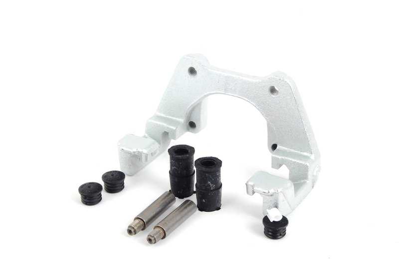 Soporte de pinza de freno trasero OEM 34216765885 para BMW E46, X3 E83 y E83N. Original BMW.