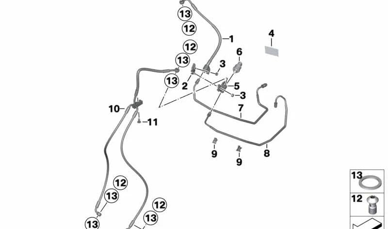 Pieza de unión OEM 34327712596 para BMW Motorrad R1200GS, HP2 Megamoto. Original BMW Motorrad.