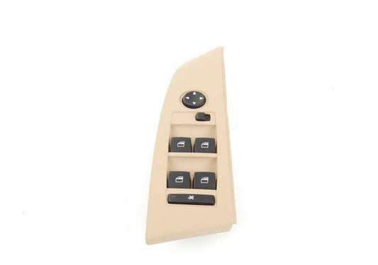 Interruptor alzacristal lado conductor beige OEM 61316951905 para BMW Serie 5 E60, E61. Original BMW.