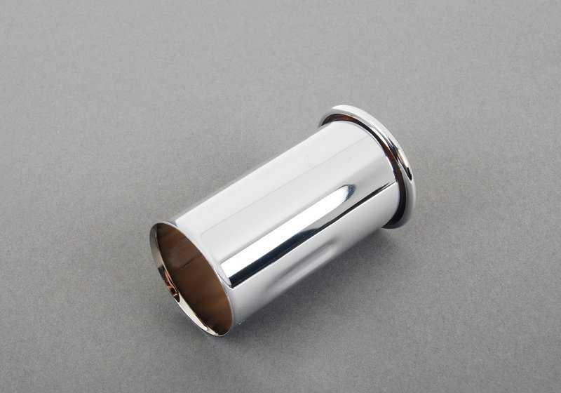 Embellecedor de escape cromado 42 mm OEM 82119413972 para BMW E12, E28, E24. Mejora estética del tubo de escape. Original BMW.