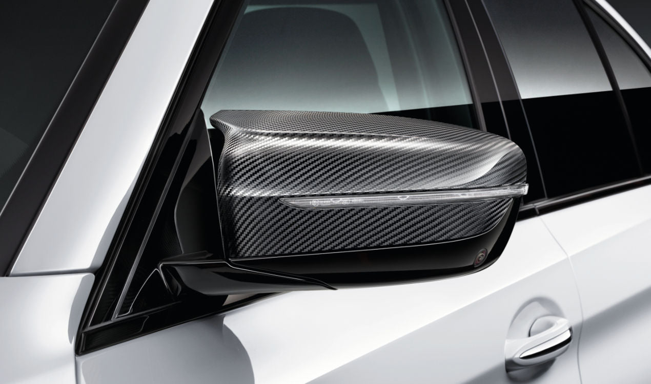 Carcasa retrovisor carbono M Performance OEM 51162446822 para BMW F90, G30, G31, G11, G12, F91, F92, F93, G14, G15, G16. Sustituye la original y mejora el diseño deportivo. Original BMW.