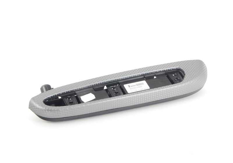 Reposabrazos de aluminio trasero izquierdo OEM 51437895399 para BMW E46. Original BMW.