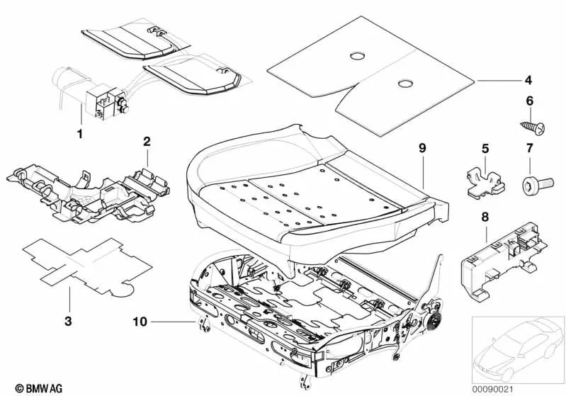 Verbindungsunterstützung für BMW E39, E38 (OEM 6113836551). Original BMW