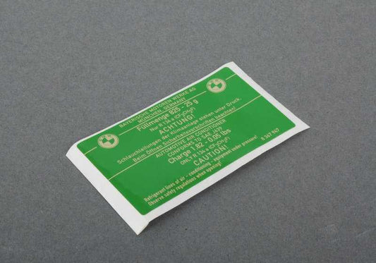 Air conditioning warning sign for BMW 3 Series E36 (OEM 64508367947). Original BMW