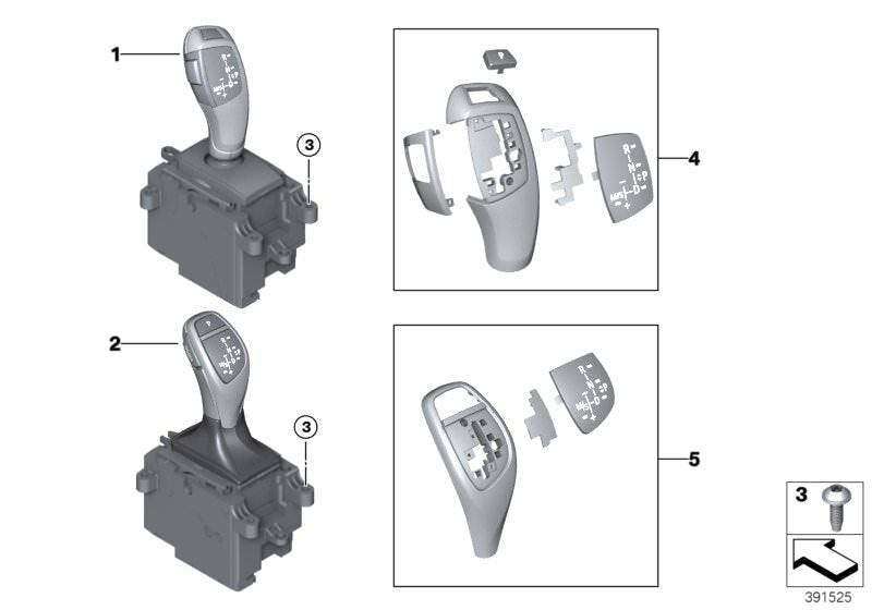 Chave de alteração para BMW F15, F16 (OEM 61316832381). BMW original.