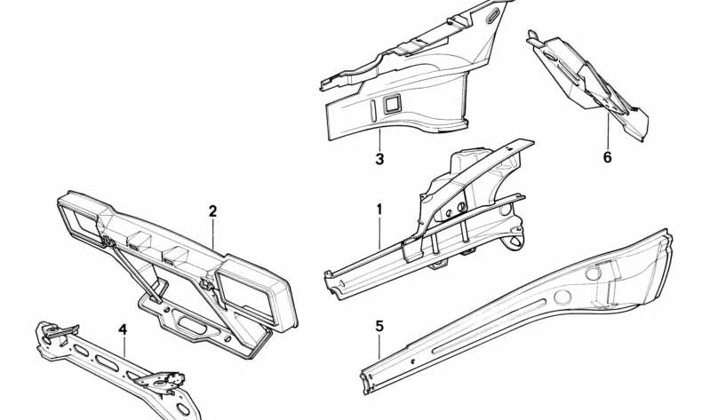 Front cross member OEM 41132291667 for BMW Z1 (E30). Original BMW spare part.