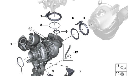 OEM Bieleta repair kit 11657926390 for BMW X5 G05. Original BMW piece.