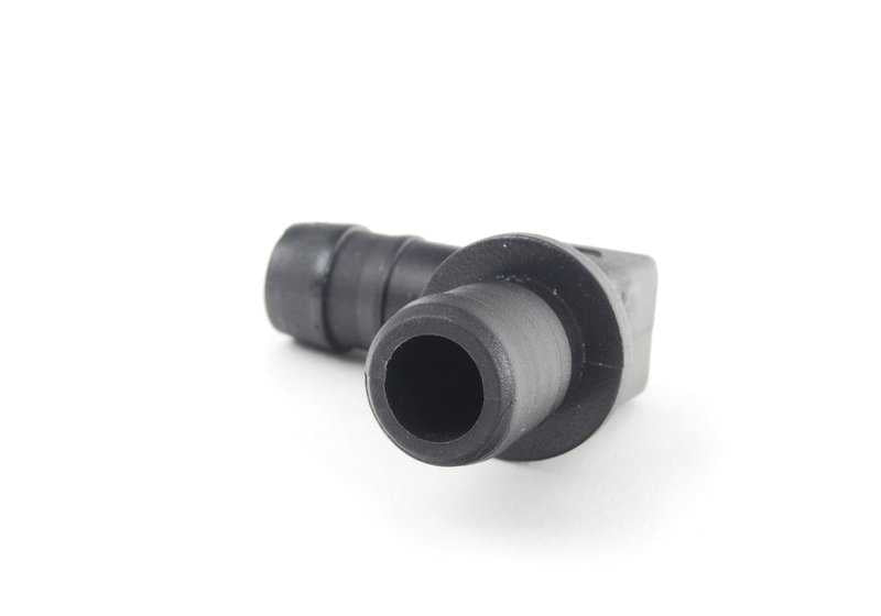 Conector acodado OEM 11611438132 para BMW E36, E39, E38, Z3 con motor M52. Original BMW.