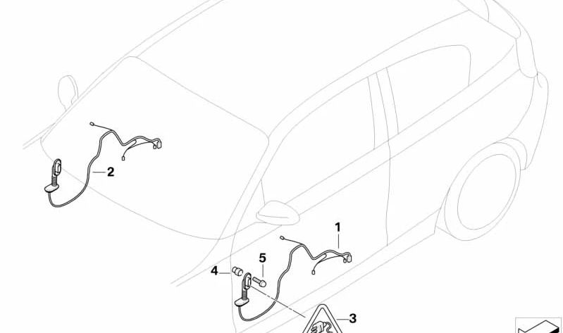 Passenger OEM Passenger Passenger câble Mazo 61129260924 pour BMW E82, E88. BMW d'origine.
