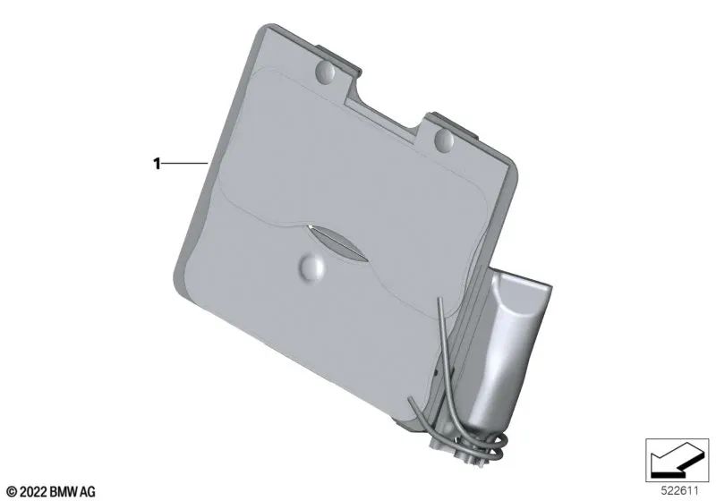 Almohadilla lumbar con bomba OEM 52107418338 para BMW Serie 2 G42, Serie 3 G20, Serie 4 G22, Serie 8 G15, X3 G01, iX3 G08... y más. Original BMW.