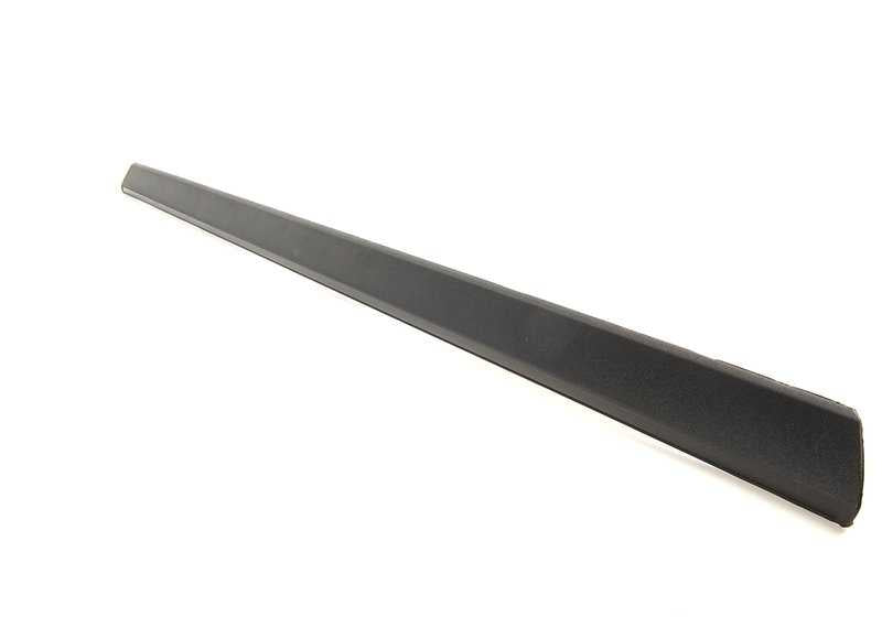Moldura embellecedora puerta trasera derecha OEM 51138208400 para BMW E38. Color negro. Original BMW.