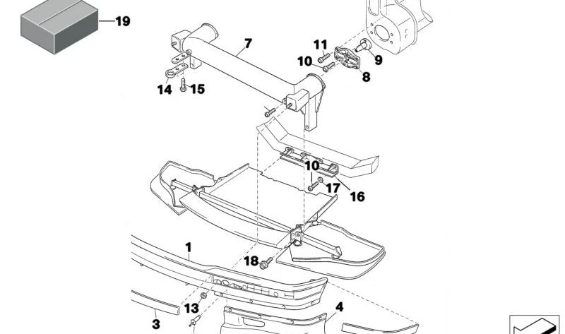 Plaque de support de support 51112486401 pour BMW F80, F82, F83. BMW d'origine.