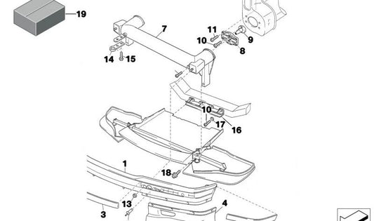 Placa base soporte OEM 51112486401 para BMW F80, F82, F83. Original BMW.