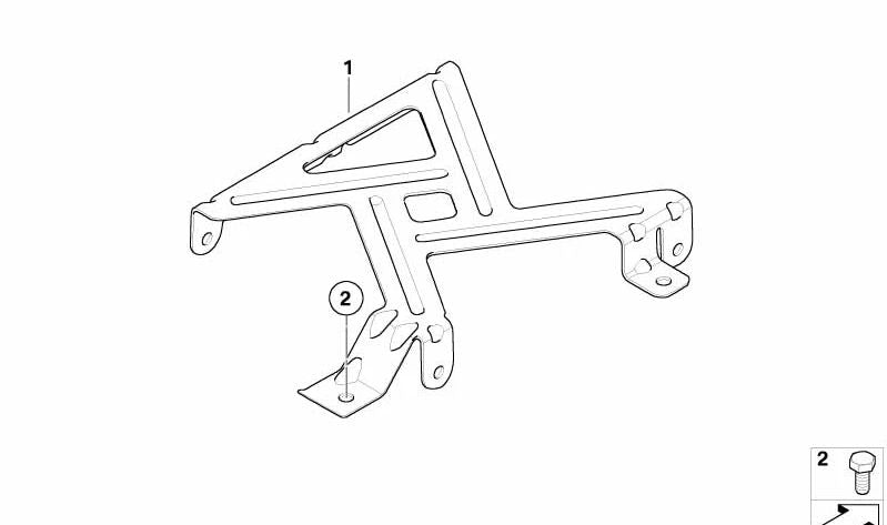 Soporte para módulo de vídeo OEM 65126927701 para BMW E91 (316i, 318d, 318i). Compatible con modelos de 2006 a 2012. Pieza original BMW.