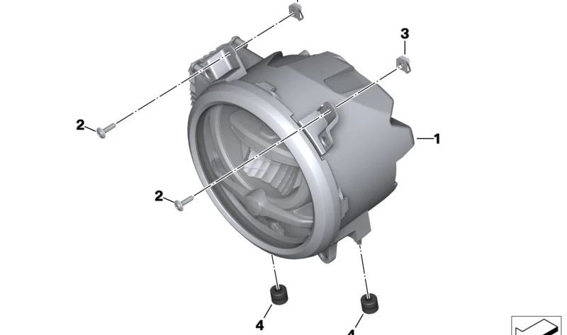 Faro LED Pro delantero OEM 63128395642 para motos BMW R 18 B, R 18 Transcontinental. Original BMW Motorrad.