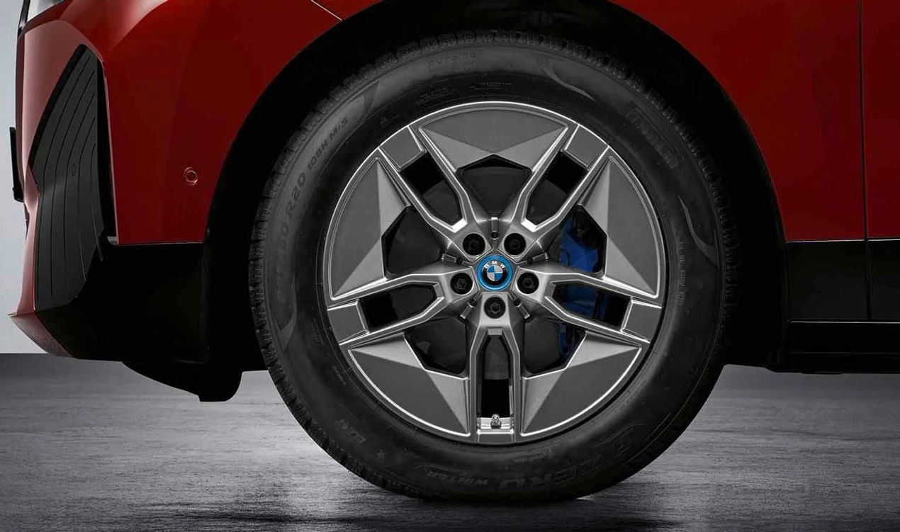 Llantas de aleación 20" Aerodinámicas 1002 OEM 36115A67C46 para BMW iX (I20). Color gris midnight frozen. Original BMW.