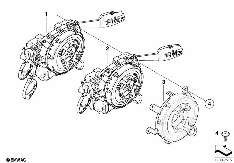 Unidad de interruptores árbol de dirección OEM 61319203108 para BMW X5 E70 LCI. Original BMW.