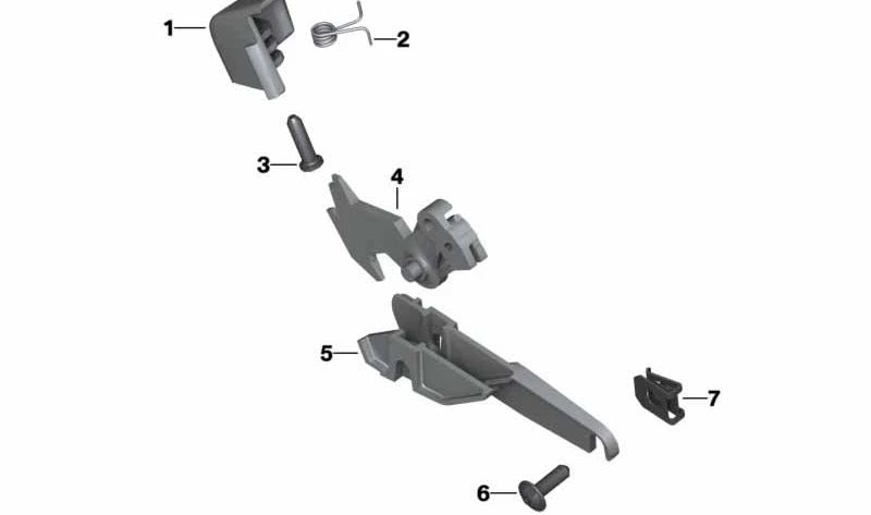 Leva d'azione sinistra OEM 46638556357 per la BMW C 600 Sport MOTORCYCLES, C 650 Sport (K18). BMW MOTORAD originale.