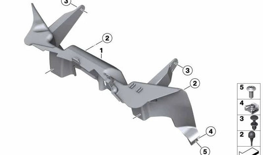 Deflector de aire delantero OEM 46638569673 para motos BMW F850GS Adventure, F900GS Adventure. Original BMW Motorrad.