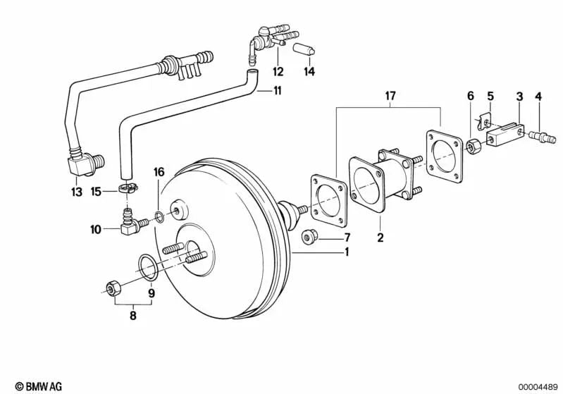 Soporte del sistema de frenos OEM 34331158111 para BMW Serie 3 E30 325iXDrive. Original BMW.