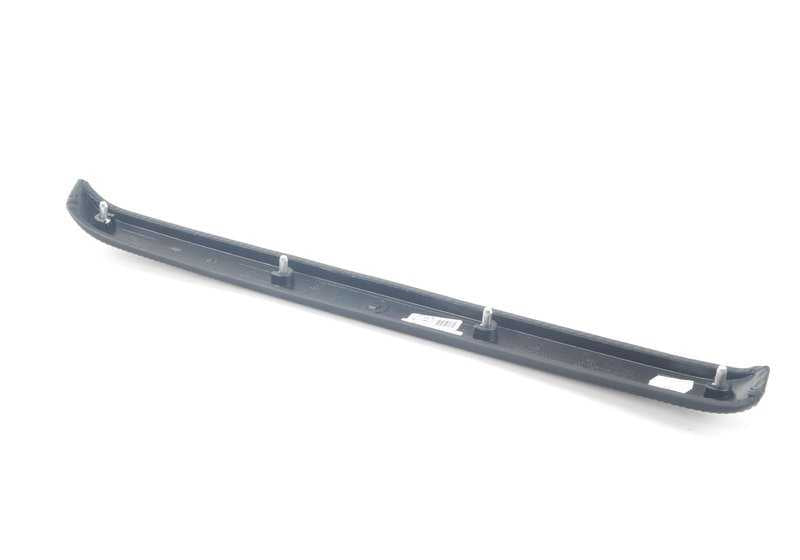 Moldura interior de cuero trasera derecha OEM 51438036690 para BMW E92, E92N, E93, E93N. Color negro carbón. Original BMW.