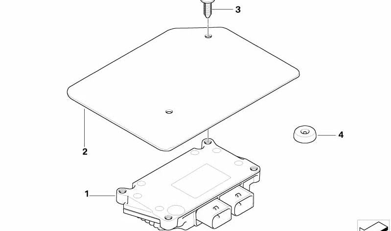 Módulo de control de la caja de transferencia OEM 27607607980 para BMW E90, E91, E92, E60, E61. Original BMW.