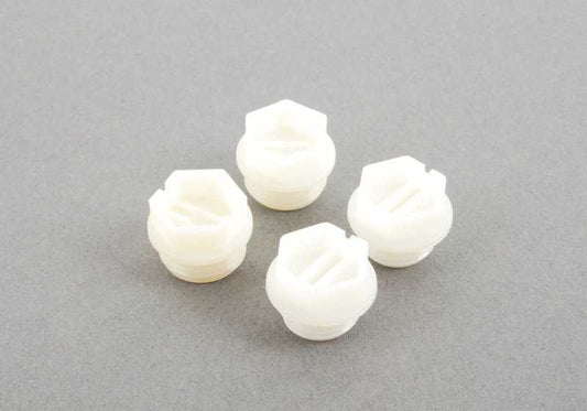 Juego de tapones cierre OEM 24107604970 para BMW E81, E82, E87, E88, F20, F21, F22, F23, G42, G87, E36, E46, E90, F30, G20, F32, G22, E34 hasta G83, X1-X7, Z3-Z8. También MINI R50, R52. Original BMW y MINI.