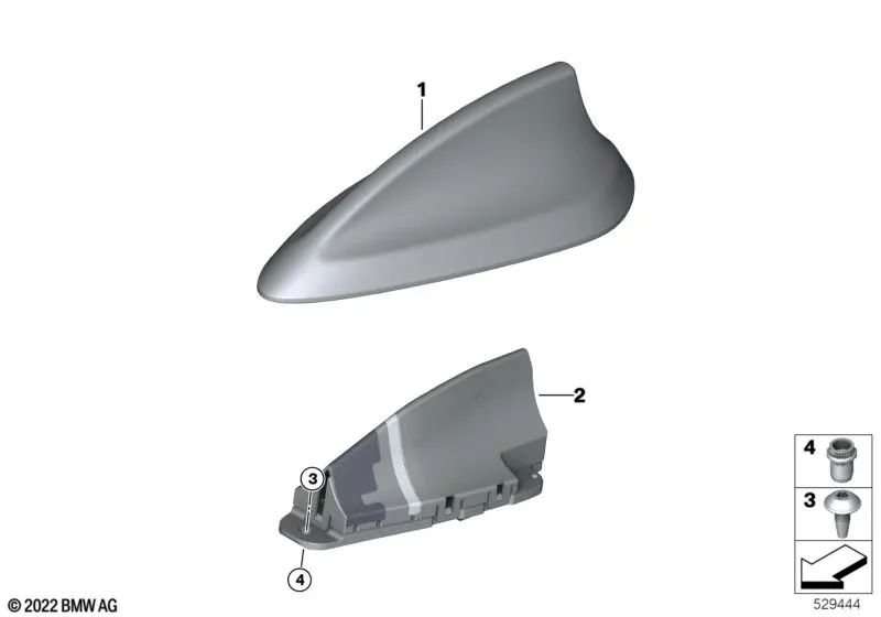 Antena de teto OEM 65206826326 para BMW F40, G20, G30, X3 G01, iX3 G08... e muito mais. BMW genuíno.