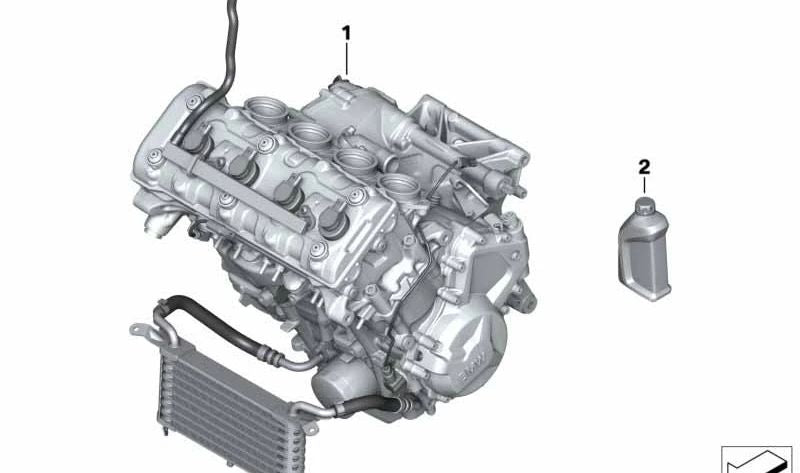 Motor completo OEM 11008561980 para BMW Motorrad S 1000 RR (SK46: 2009–2014) y HP4 (SK42: 2012–2014). Recambio original BMW Motorrad. Ideal para sustitución completa en caso de avería grave.