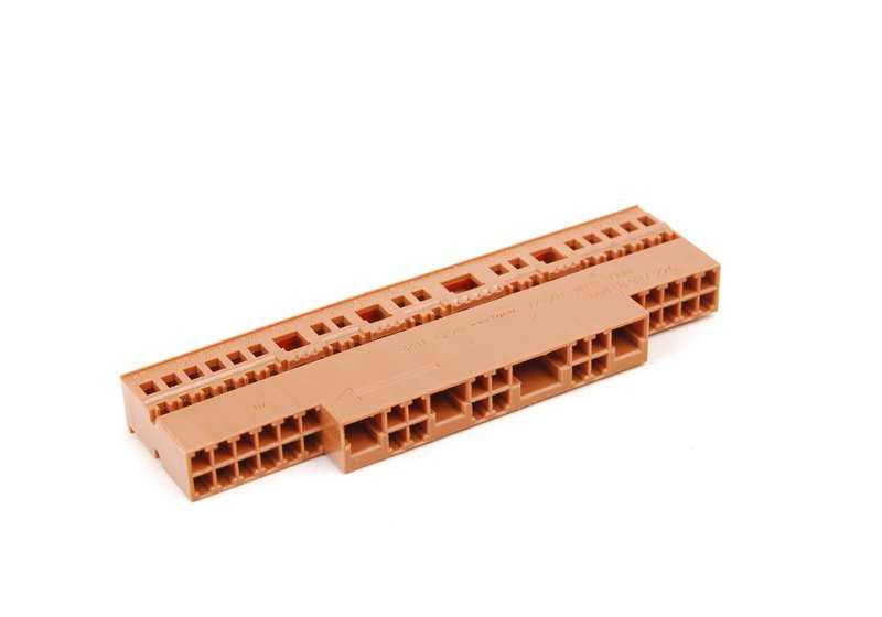 ELECTRICAL CONNECTOR 38 PINS BROWN OEM 61138387226 FOR BMW E60, E60N, E61, E61N, E63, E63N, E64, E64N, E65, E66. Original BMW.
