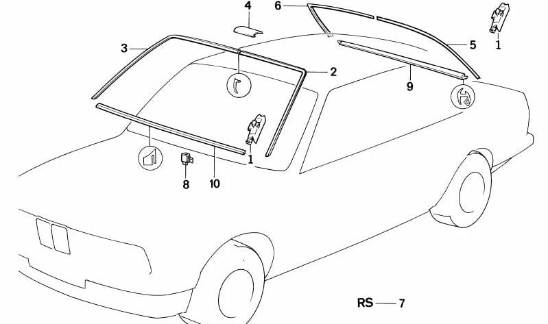 Guardapolvo OEM 51318136032 para BMW E32 (Todos los modelos compatibles). Original BMW.