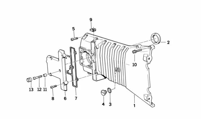 Tapa de la caja de distribución OEM 11142322282 para motos BMW K1, K100 RS, K75... y más. Original BMW Motorrad.
