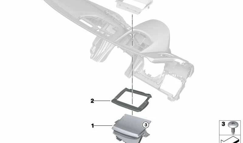 Aislante acústico OEM 62309323177 para BMW F48, F48N, F49, F49N, F39. Pieza original BMW. Ideal para reducir el ruido interior. Compatible con vehículos con Head-Up Display.