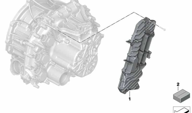 Módulo de controle DKG Caixa de engrenagens OEM 28005A1CD50 para BMW F40, F44, F45. BMW original.