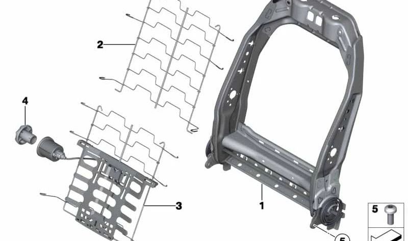 Apoyo lumbar izquierdo OEM 52109809395 para MINI Countryman R60, Cooper, Cooper D. Original MINI.