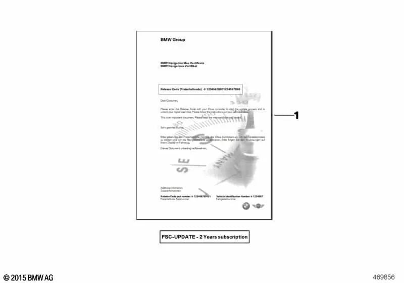 USB-HU-B-Update von Navigationskarten für BMW F20, F21, F22, F23, F25, F26, F30, F31, F34, F36, F45, F46, F48 (OEM 65902409952). Original BMW