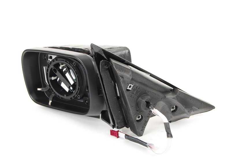 Retrovisor exterior izquierdo calefactable con memoria OEM 51167153117 para BMW E46 (variante 316i distintas versiones). Acabado en negro brillante. Original BMW.