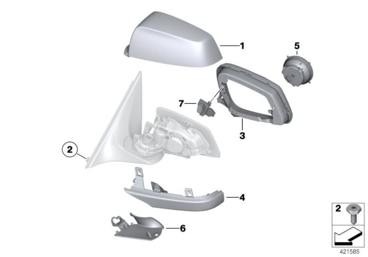 Parte inferior de la carcasa izquierda SHADOW-LINE OEM 51167266037 para BMW E60, E61, F07, F10, F11, E63, E64, F06, F12, F13, F01, F02, F03, F04... y más. Original BMW.