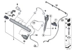 Tobera de inyección OEM 13538514146 para BMW F20, F21, F22, F30, F32, X1, X2 y MINI F54, F60... y más. Original BMW y MINI.