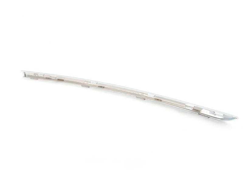Moldura embellecedora frontal izquierda OEM 51117197291 para BMW F01, F02, F04. Original BMW.