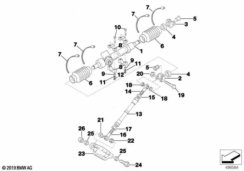 Tuerca hexagonal OEM 33557745171 para BMW E30 M3, E36 318is, 320i y más. Original BMW.