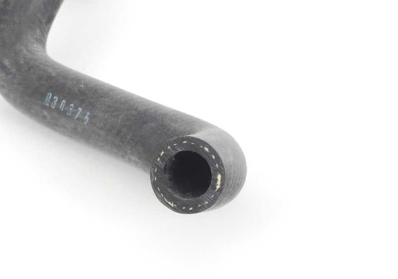 Tubo de agua del radiador derecho OEM 64211390936 para BMW E34 (530i, 540i) y E32 (740i). Conecta válvula de calefacción y radiador. Original BMW.