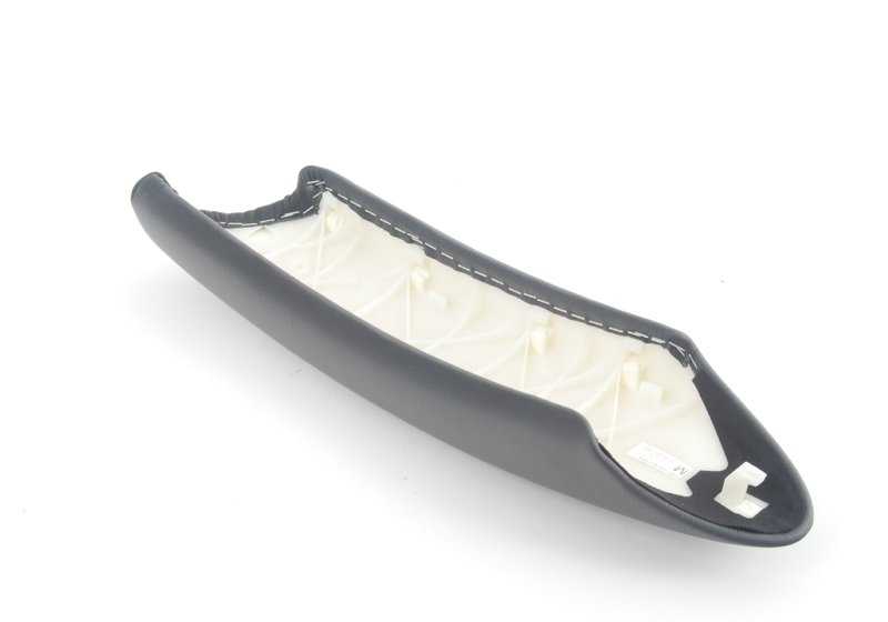 Apoyabrazos de puerta derecha en cuero color Panther Black OEM 51417133508 para MINI R50, R53 y Cabrio R52. Original MINI.