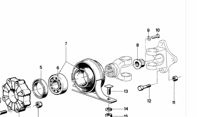 Tuerca OEM 26111101782 para BMW 114, 1502, 1600, 1600 GT, 1600 ti, 2002, 2500. Compatible con modelos clásicos como E21. Original BMW.